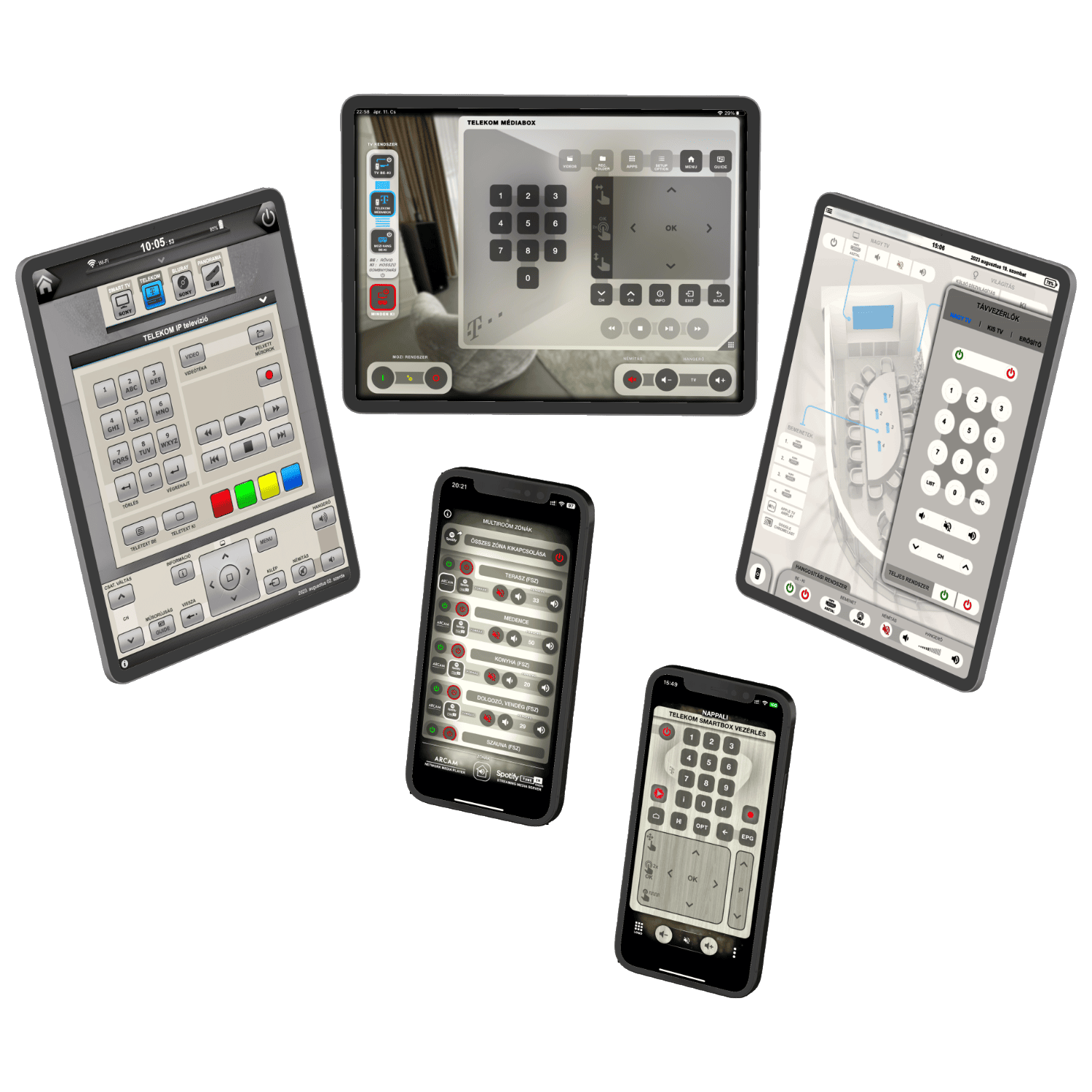 tablet és mobil telefon vezérlés v2